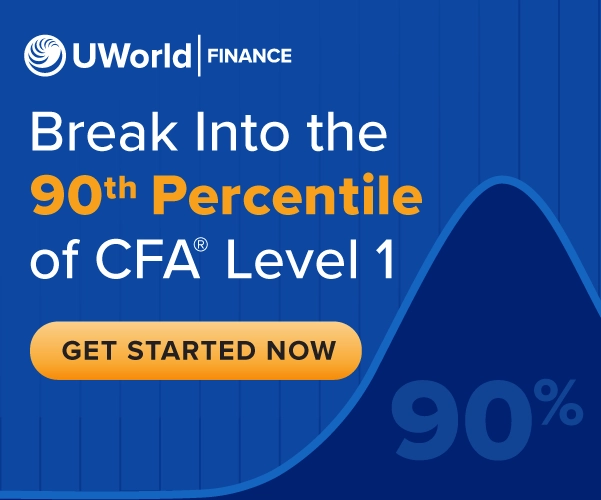 Break Into the 90th Percentile of CFA Level 1,' encouraging CFA candidates to achieve top scores.